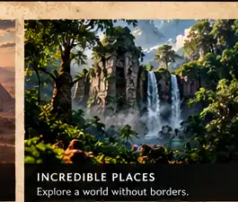 Jungle ruins and waterfalls